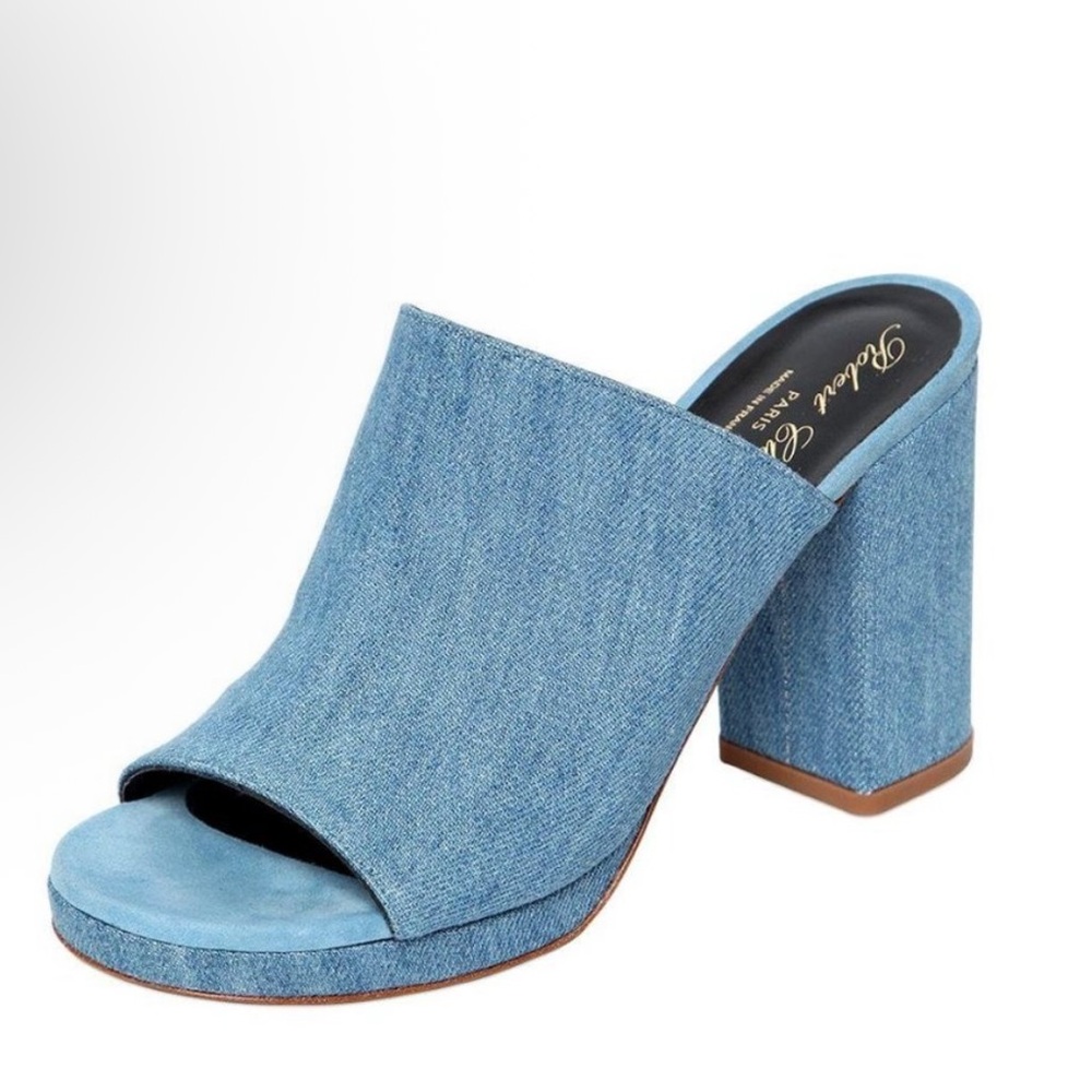 Robert Clergerie Abricet Denim Block Heels